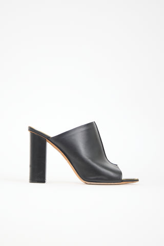 Celine Leather Square Toe Mule