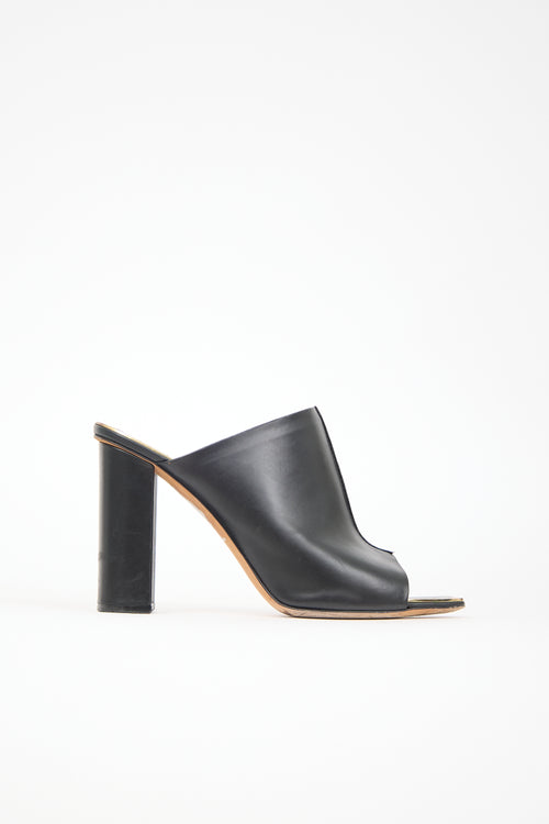 Celine Leather Square Toe Mule