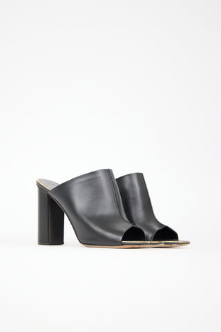 Celine Leather Square Toe Mule