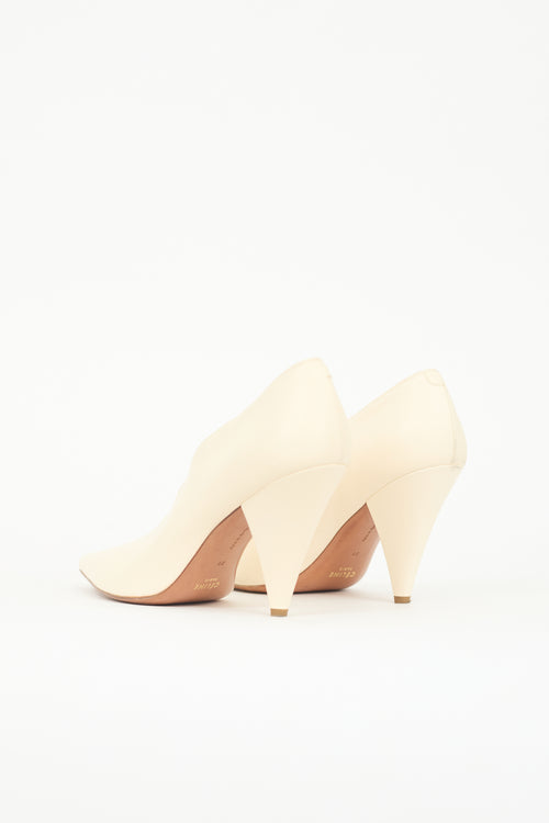 Celine Leather V-Neck Pump