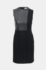Celine Leather & Wool Sheath Dress