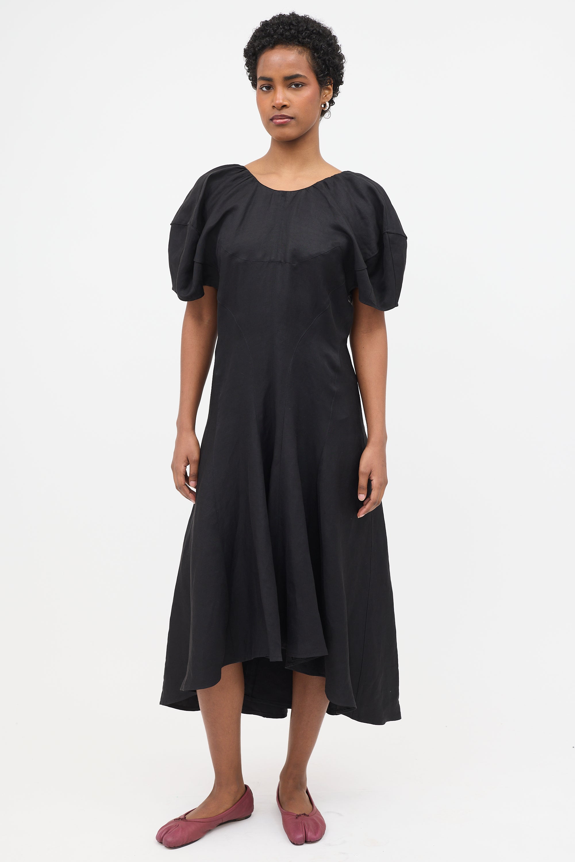 Celine // Linen Scoop Back Dress VSP Consignment Celine // Linen Scoop Back Dress VSP Consignment