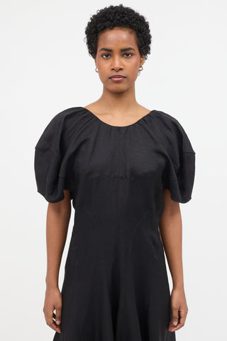 Celine Linen Scoop Back Dress
