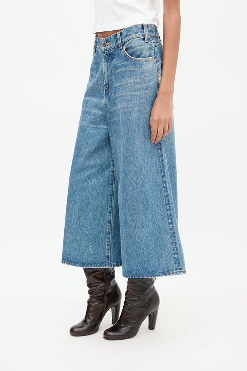 Celine Medium Wash Wide Leg Culotte