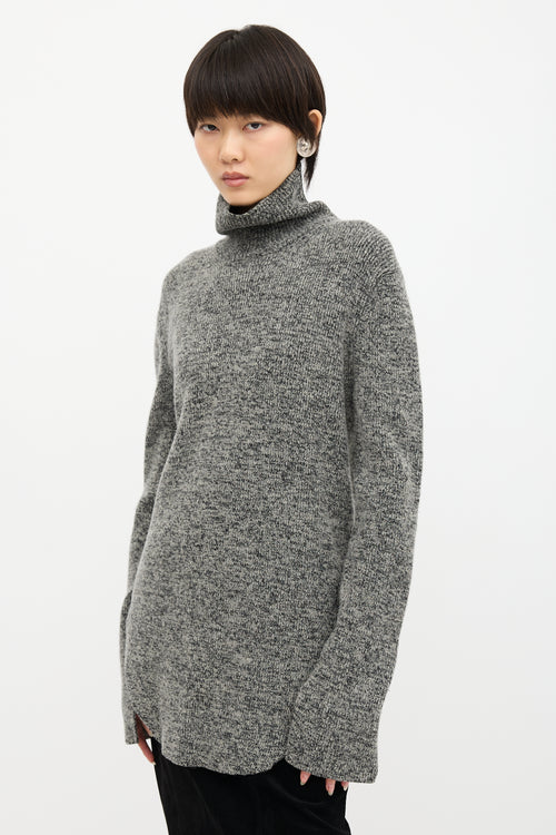 Celine Melange Side Split Sweater