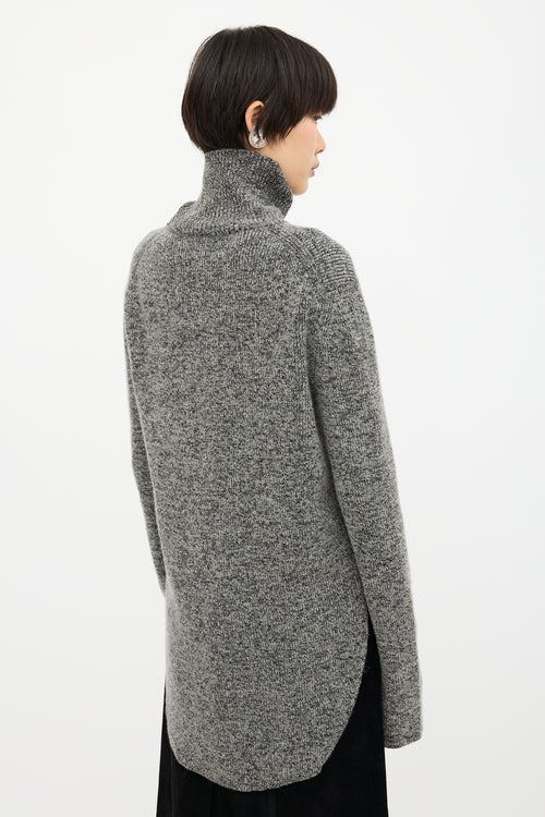 Celine Melange Side Split Sweater