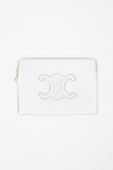 Celine Metallic Leather Triomphe Pouch