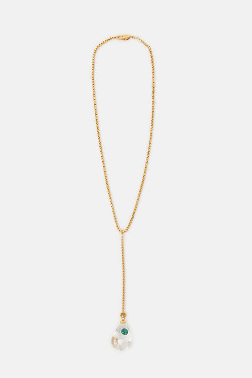 Celine Multi Stone Baroque Drop Neckline