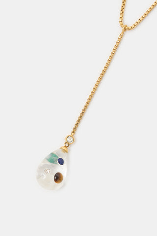Celine Multi Stone Baroque Drop Neckline