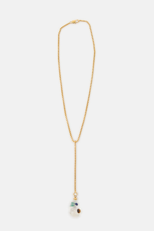 Celine Multi Stone Baroque Drop Neckline