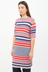 Celine Multicolour Chevron Knit Dress