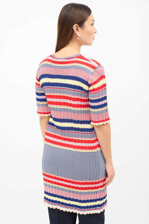 Celine Multicolour Chevron Knit Dress