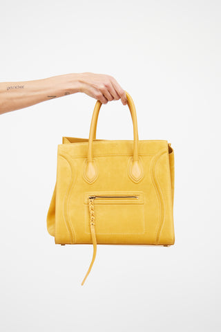 Celine Mustard Suede Phantom Luggage Bag