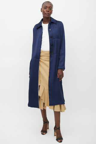 Celine Navy & Multicolour Modular Reversible Coat