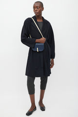 Celine Navy & Cream Leather Strap Clutch Bag