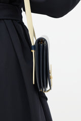 Celine Navy & Cream Leather Strap Clutch Bag