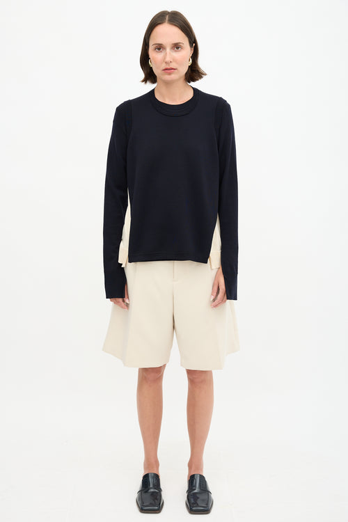 Celine Buttoned Panel Sweater