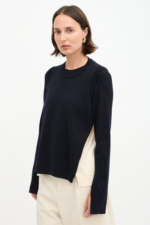 Celine Buttoned Panel Sweater