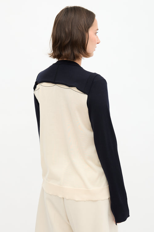 Celine Buttoned Panel Sweater