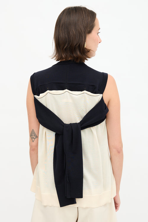 Celine Buttoned Panel Sweater