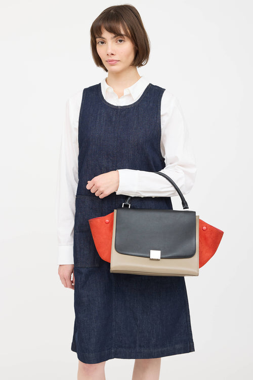 Celine Leather Trapeze Bag
