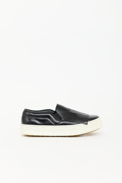 Celine Patent Fringe Slip On Sneaker