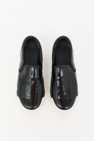 Celine Patent Fringe Slip On Sneaker