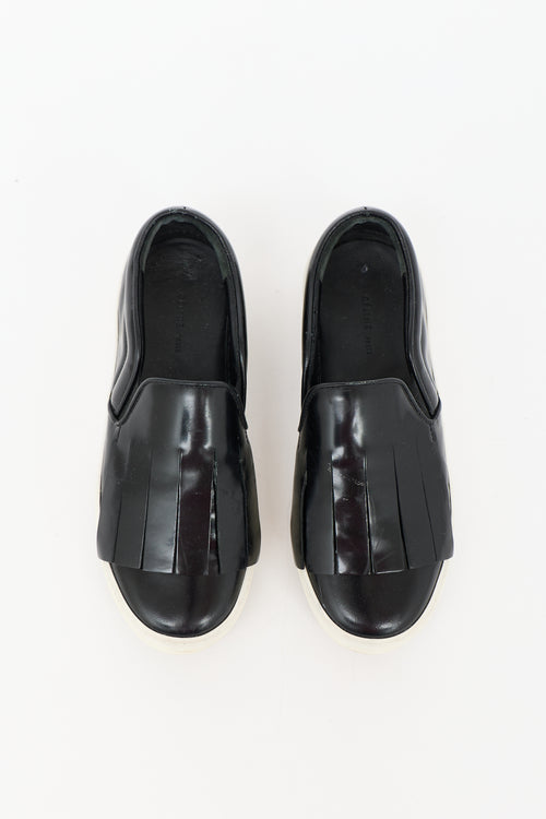 Celine Patent Fringe Slip On Sneaker