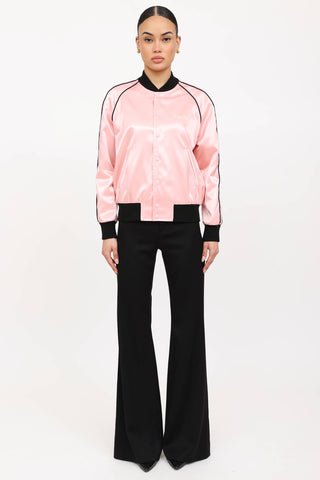 Celine Satin Teddy Bomber Jacket