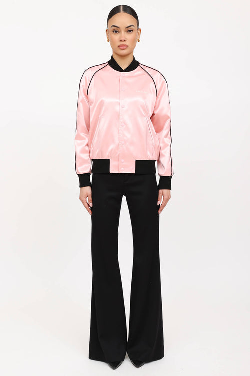 Celine Satin Teddy Bomber Jacket