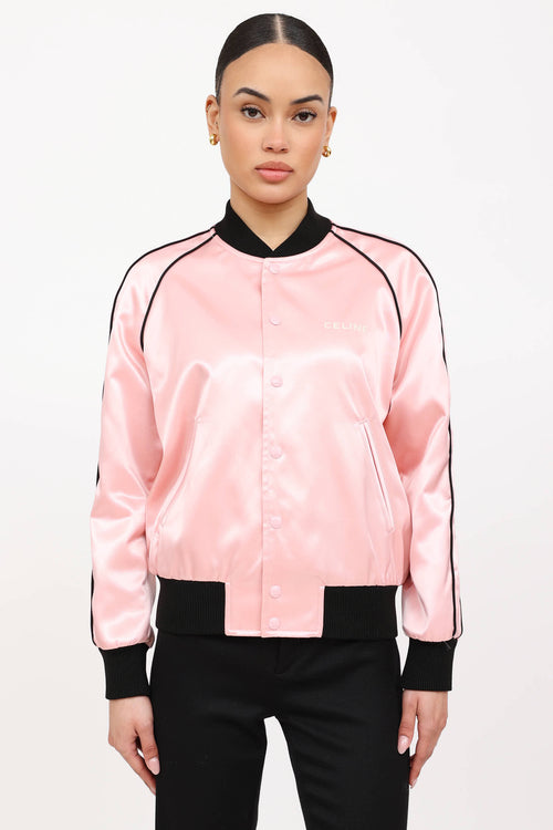 Celine Satin Teddy Bomber Jacket