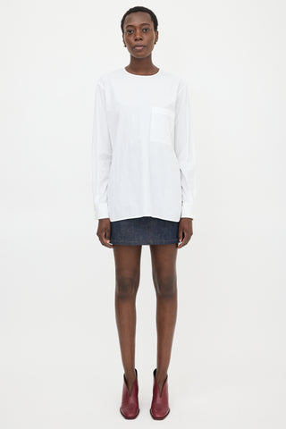 Celine Poplin Patch Pocket Top
