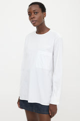 Celine Poplin Patch Pocket Top