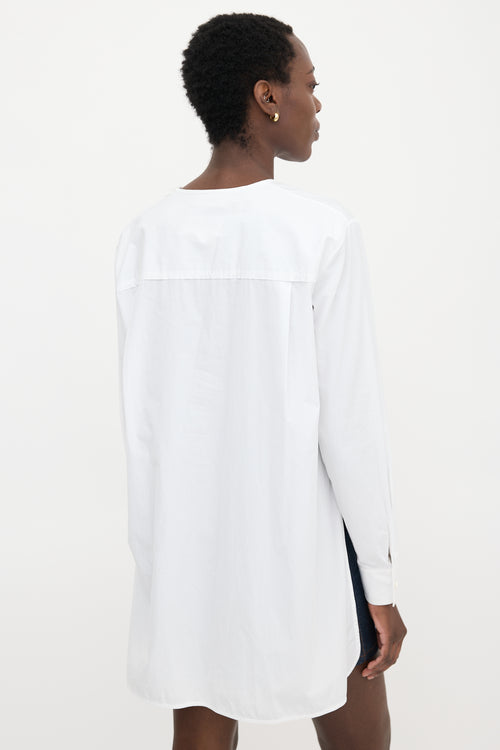 Celine Poplin Patch Pocket Top