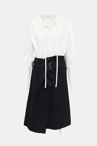 Celine Pre-Fall 2017 Poplin & Wool Dress