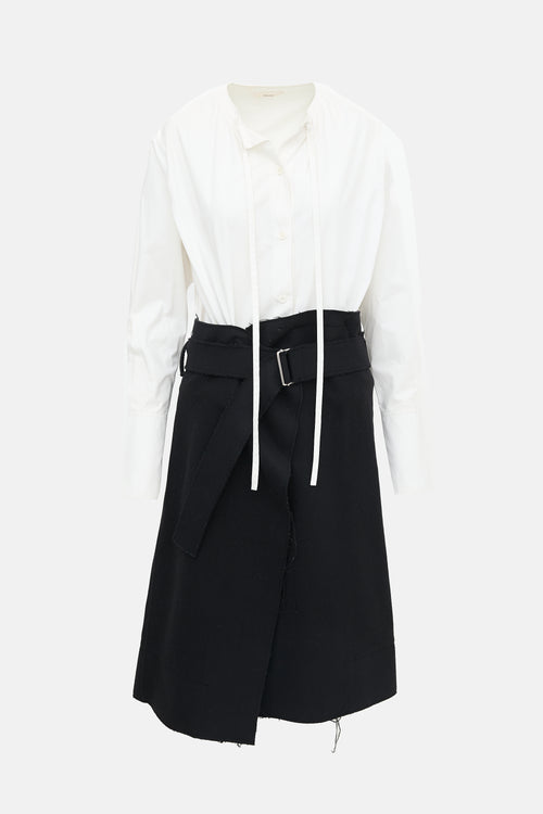 Celine Pre-Fall 2017 Poplin & Wool Dress