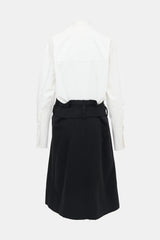 Celine Pre-Fall 2017 Poplin & Wool Dress