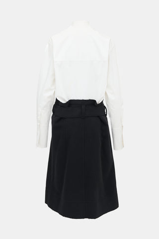Celine Pre-Fall 2017 Poplin & Wool Dress