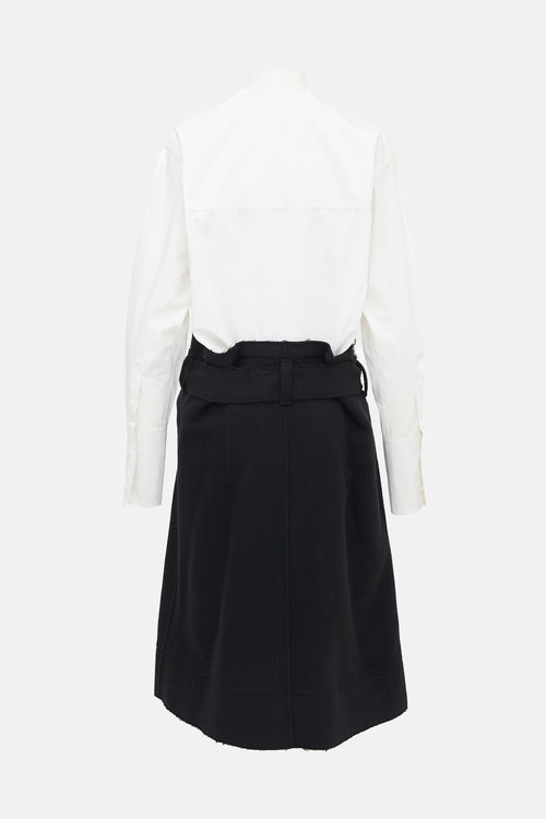 Celine Pre-Fall 2017 Poplin & Wool Dress