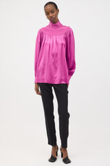 Celine Pre-Fall 2016 Silk Gathered Blouse