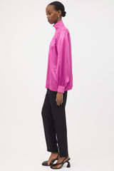 Celine Pre-Fall 2016 Silk Gathered Blouse