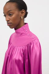 Celine Pre-Fall 2016 Silk Gathered Blouse