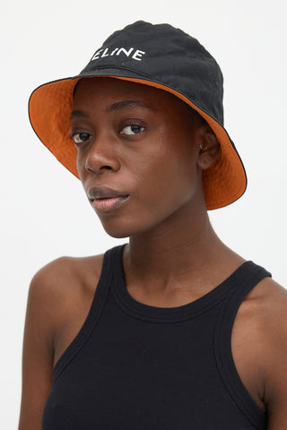 Celine Quilted Logo Bucket Hat