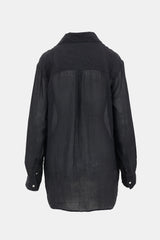 Celine Ramie Sheer Hi Low Shirt