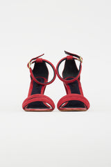 Celine Red Suede & Leather Heel