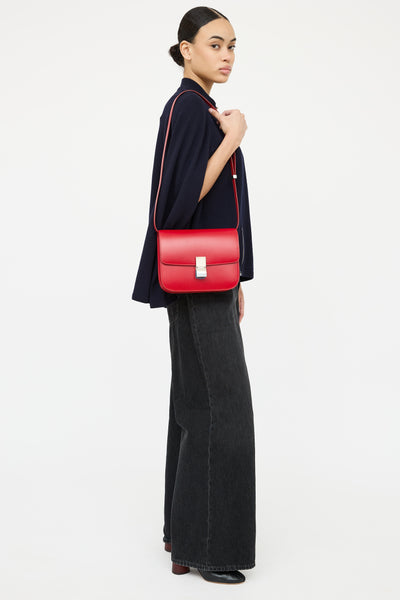 Red Smooth Box Celine // Leather Medium Smooth Box Bag – VSP Consignment