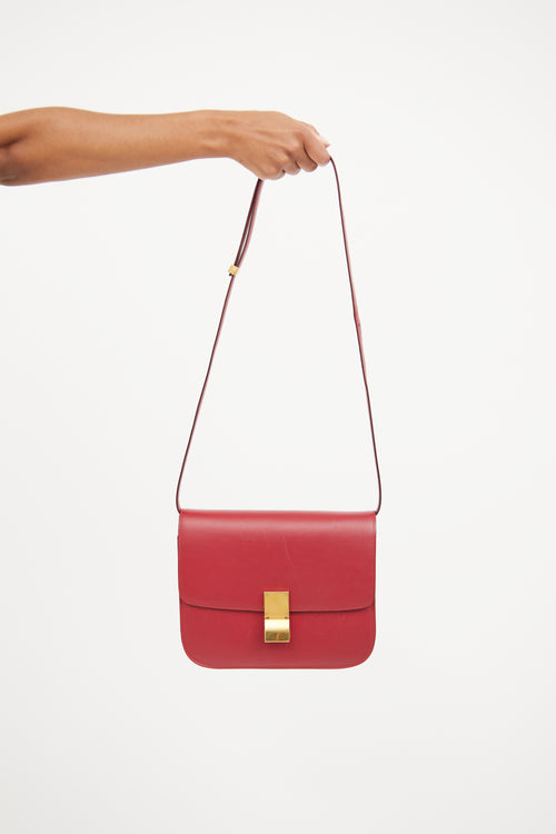 Celine Red Medium Box Bag