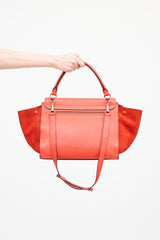 Celine Leather Suede Trapeze Bag