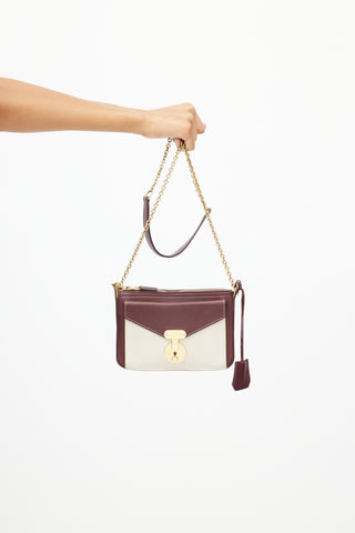 Celine Red & White Leather Bag