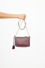 Celine Red & White Leather Bag